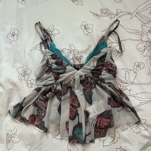 Urban Outfitters Flowy Lacy Tank Top